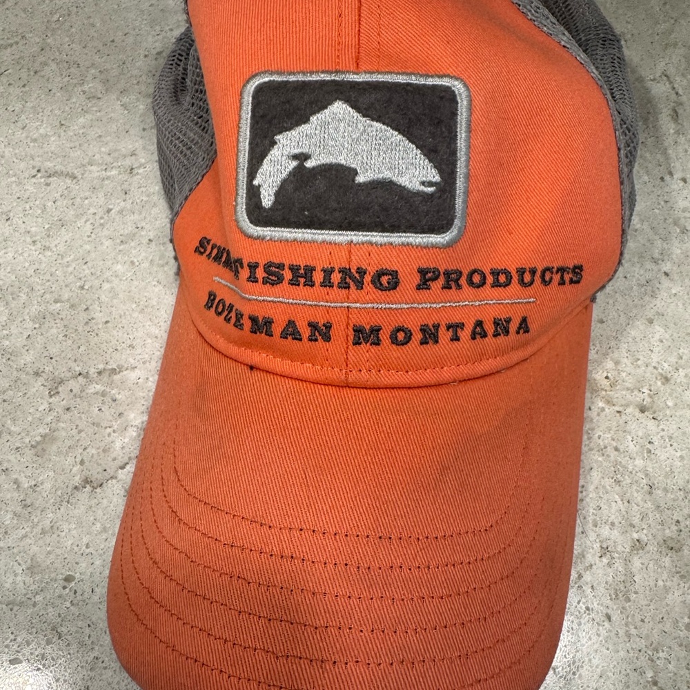 Double Haul Icon Simms Fishing Cap Tangerine